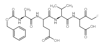 Z-Ala-Glu-Val-DL-Asp-fluoromethylketone结构式