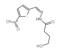 4-hydroxy-N-[(5-nitrothiophen-2-yl)methylideneamino]butanamide结构式
