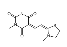 1,3-二甲基-5-[2-(3-甲基噻唑烷-2-亚基)乙亚基]嘧啶-2,4,6-三酮结构式