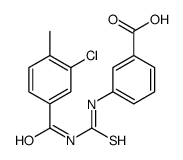 3-[(3-chloro-4-methylbenzoyl)carbamothioylamino]benzoic acid Structure