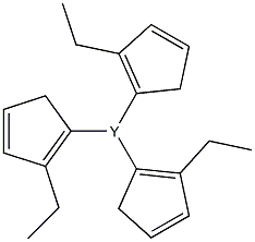 Tris(ethylcyclopentadienyl)yttrium, 97% Structure