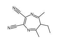 2,3-dicyano-6-ethyl-5,7-dimethyl-6H-1,4-diazepine Structure