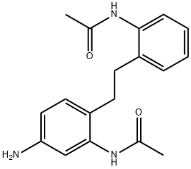 3-Acetylamino-4-[2-(o-acetylaminophenyl)ethyl]aniline结构式