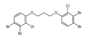 1,2-dibromo-3-chloro-4-[3-(3,4-dibromo-2-chlorophenoxy)propoxy]benzene结构式