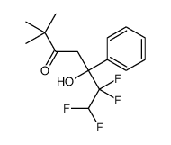 6,6,7,7-tetrafluoro-5-hydroxy-2,2-dimethyl-5-phenylheptan-3-one结构式