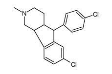 7-chloro-5-(4-chlorophenyl)-2-methyl-1,3,4,4a,5,9b-hexahydroindeno[1,2-c]pyridine结构式