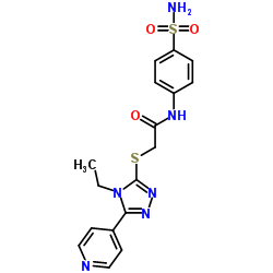 2-{[4-Ethyl-5-(4-pyridinyl)-4H-1,2,4-triazol-3-yl]sulfanyl}-N-(4-sulfamoylphenyl)acetamide Structure