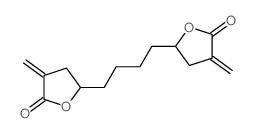 3-methylidene-5-[4-(4-methylidene-5-oxo-oxolan-2-yl)butyl]oxolan-2-one结构式