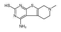 4-amino-7-methyl-3,5,6,8-tetrahydropyrido[4,5]thieno[1,2-c]pyrimidine-2-thione结构式
