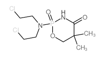 2-[bis(2-chloroethyl)amino]-5,5-dimethyl-2-oxo-1-oxa-3-aza-2$l^C9H17Cl2N2O3P-phosphacyclohexan-4-one结构式