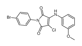 1-(4-bromophenyl)-3-chloro-4-(3-methoxyanilino)pyrrole-2,5-dione Structure