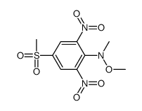 N-methoxy-N-methyl-4-methylsulfonyl-2,6-dinitroaniline结构式
