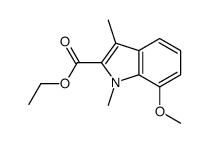 ethyl 7-methoxy-1,3-dimethylindole-2-carboxylate结构式