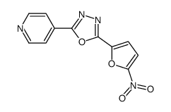 2-(5-nitrofuran-2-yl)-5-pyridin-4-yl-1,3,4-oxadiazole结构式