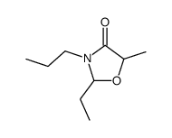 2-ethyl-5-methyl-3-propyl-oxazolidin-4-one结构式
