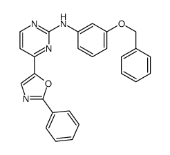 N-(3-phenylmethoxyphenyl)-4-(2-phenyl-1,3-oxazol-5-yl)pyrimidin-2-amine Structure