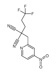2-[(4-nitropyridin-2-yl)methyl]-2-(3,3,3-trifluoropropyl)propanedinitrile Structure