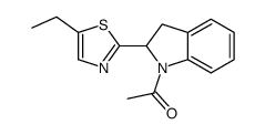 1-[2-(5-ethyl-1,3-thiazol-2-yl)-2,3-dihydroindol-1-yl]ethanone结构式