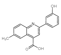 2-(3-羟基苯基)-6-甲基喹啉-4-羧酸结构式