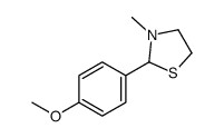 2-(4-methoxyphenyl)-3-methyl-1,3-thiazolidine结构式