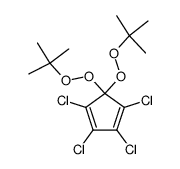 5,5-Bis-tert-butylperoxy-1,2,3,4-tetrachloro-cyclopenta-1,3-diene结构式