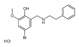 (5-bromo-2-hydroxy-3-methoxyphenyl)methyl-(2-phenylethyl)azanium,chloride Structure