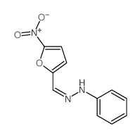N-[(5-nitro-2-furyl)methylideneamino]aniline结构式