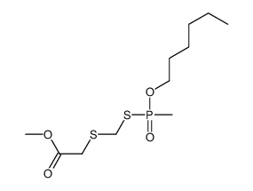 methyl 2-[[hexoxy(methyl)phosphoryl]sulfanylmethylsulfanyl]acetate结构式