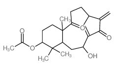 7,10-Methano-7H-benzocycloundecene-8,13-dione,3-(acetyloxy)-1,2,3,4,4a,5,6,9,10,11,12,13a-dodecahydro-6-hydroxy-4,4,13a-trimethyl-9-methylene-,(3S,4aR,6R,10R,13aR)-结构式