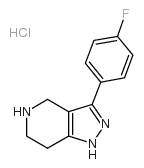 3-(4-氟苯基)-4,5,6,7-四氢-1H-吡唑并[4,3-c]吡啶盐酸盐结构式