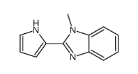(9ci)-1-甲基-2-(1H-吡咯-2-基)-1H-苯并咪唑结构式