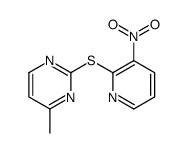 4-methyl-2-(3-nitropyridin-2-yl)sulfanylpyrimidine Structure