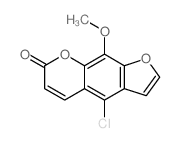 4-Chloro-9-methoxy-7H-furo[3,2-g]chromen-7-one结构式