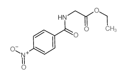 2-[(4-硝基苯甲酰基)氨基]乙酸乙酯结构式