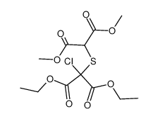 diethyl 2-chloro-2-((1,3-dimethoxy-1,3-dioxopropan-2-yl)thio)malonate Structure