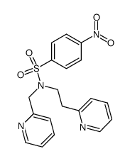 4-nitro-N-(2-(pyridin-2-yl)ethyl)-N-(pyridin-2-ylmethyl)benzenesulfonamide Structure