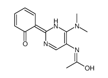 N-[6-(dimethylamino)-2-(6-oxocyclohexa-2,4-dien-1-ylidene)-1H-pyrimidin-5-yl]acetamide结构式