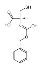 (2S)-2-methyl-2-(phenylmethoxycarbonylamino)-3-sulfanylpropanoic acid结构式