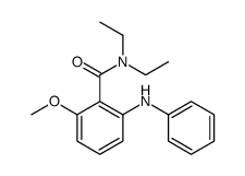 2-anilino-N,N-diethyl-6-methoxybenzamide结构式