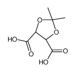(4R,5R)-2,2-dimethyl-1,3-dioxolane-4,5-dicarboxylic acid Structure