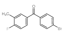 4-溴-4-氟-3-甲基苯甲酮结构式
