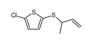 5-Chloro-2-thiophenyl-(1-methyl-2-butenyl) Sulfide结构式