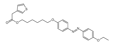 6-[4-[(4-ethoxyphenyl)diazenyl]phenoxy]hexyl 2-thiophen-3-ylacetate Structure