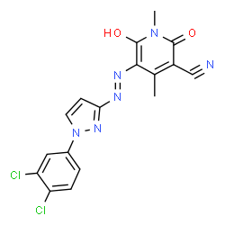5-[[1-(3,4-dichlorophenyl)-1H-pyrazol-3-yl]azo]-1,2-dihydro-6-hydroxy-1,4-dimethyl-2-oxonicotinonitrile Structure