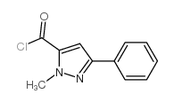 1-甲基-3-苯基-1H-吡唑-5-羰酰氯结构式