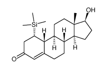 D-1α-(trimethylsilyl)-17β-hydroxyestr-4-en-3-one Structure