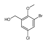 [3-bromo-5-chloro-2-(methyloxy)phenyl]methanol Structure