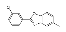 2-(3-氯苯基)-5-甲基苯并[d]噁唑结构式