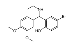 4-bromo-2-(6,7-dimethoxy-1,2,3,4-tetrahydroisoquinolin-1-yl)phenol Structure