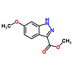 6-甲氧基-1H-吲唑-3-羧酸甲酯结构式